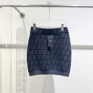 Authentic Fendi Gray Knit Skirt
